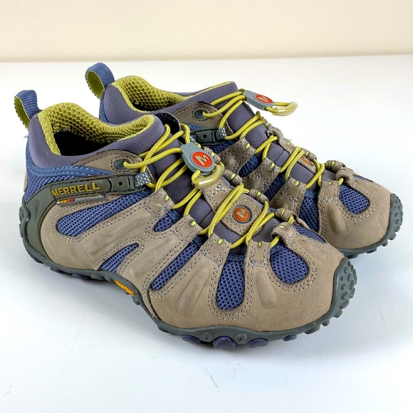 Merrell Chameleon II Stretch Leather Vibram Ankle Hiking Boots Womens 7 - Picture 1 of 10
